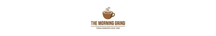 Ein sehr breites LinkedIn-Titelbild: das Kaffee-Logo klein in der Mitte eines einfarbig weißen Streifens