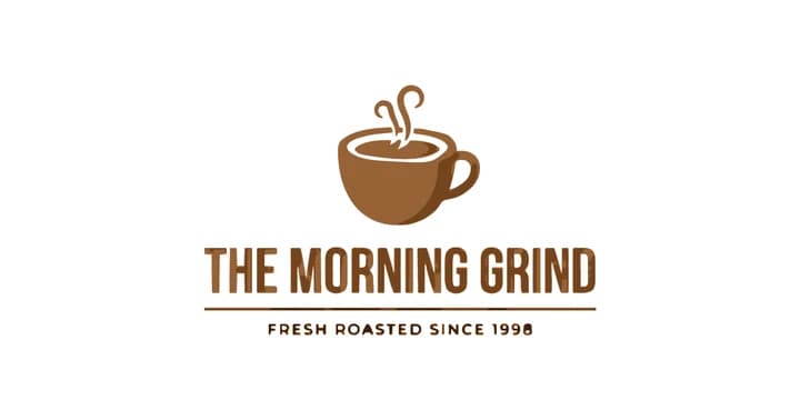 Ein Vorschaubild mit 1200 mal 630: das Kaffee-Logo mit Name und Slogan in der Mitte einer einfarbig weißen Karte