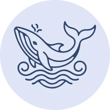Android themed monochrome icon of the whale