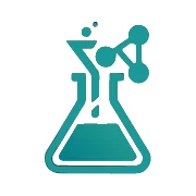 Apple touch icon of the flask symbol on white