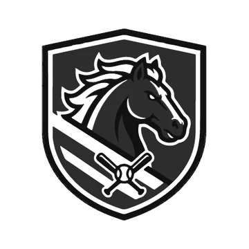 Mustangs-Wappen, Graustufen-Version
