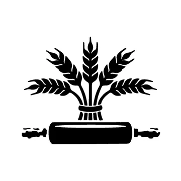 Weizengarben-Logo, schwarze Version